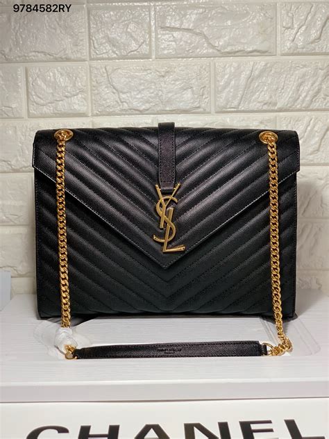 ysl envelope bag chain|ysl black bag with chain.